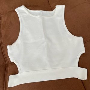 Bone White Crop Top - Size Small